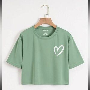 Green crop top